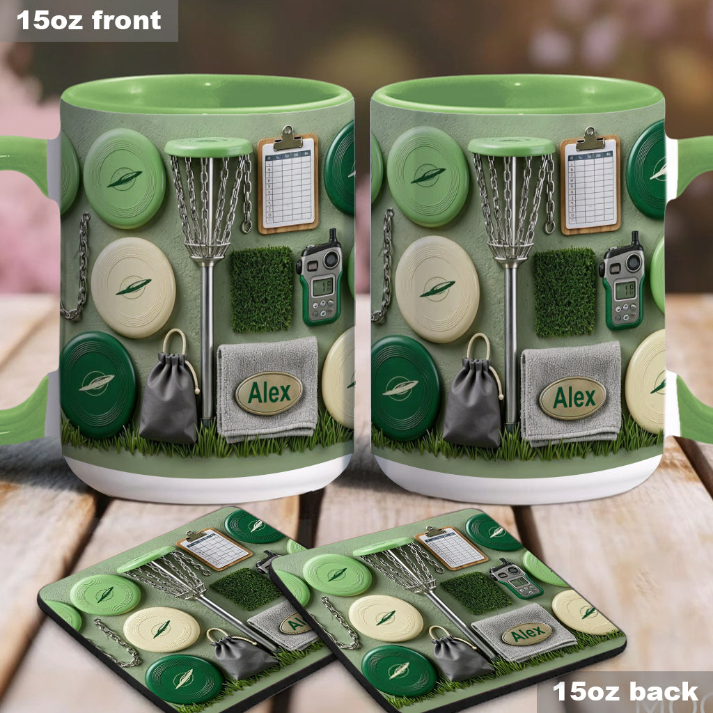 Love Disc Golf - Personalized Disc Golf Accent Mug & Coaster