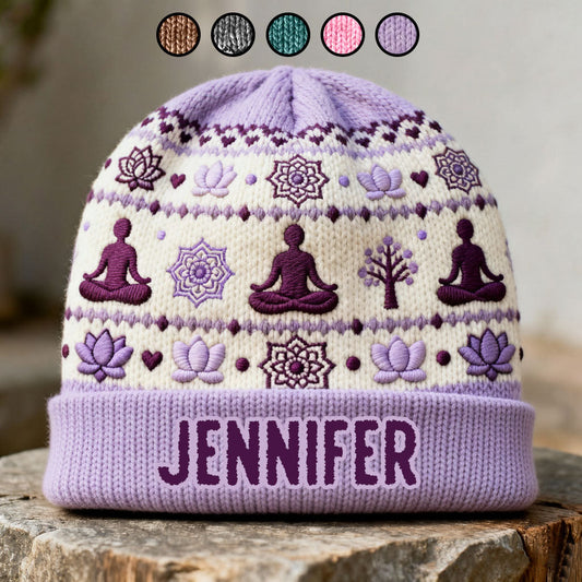 Namaste - Personalized Yoga Beanie Hat