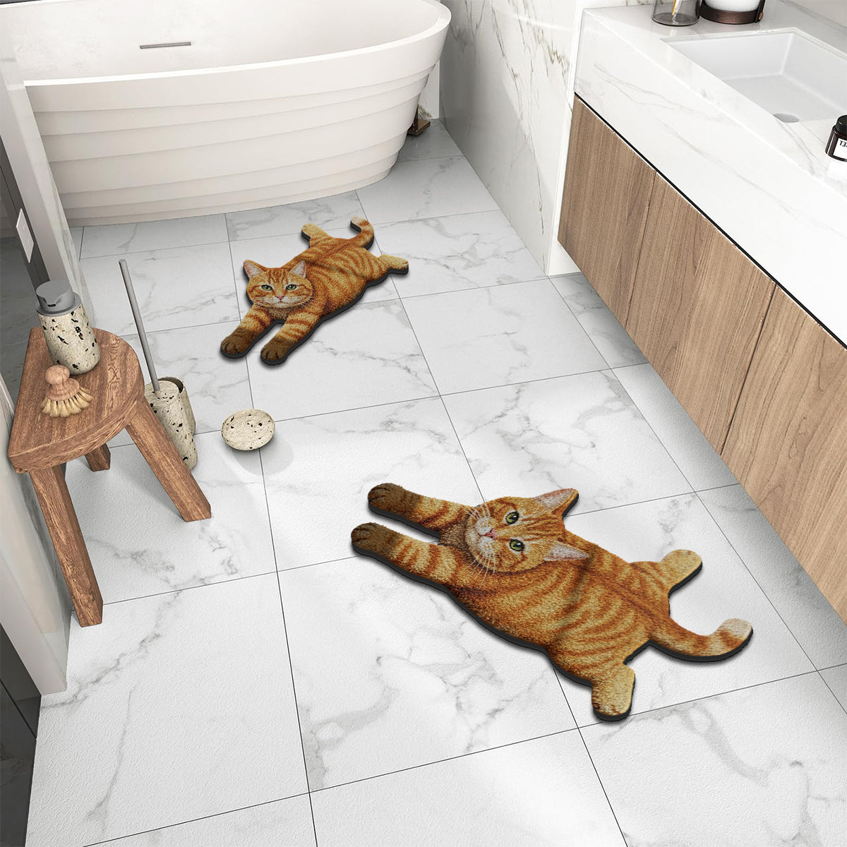 Cute Cat - Personalized Cat Non-Slip Tufted Rug