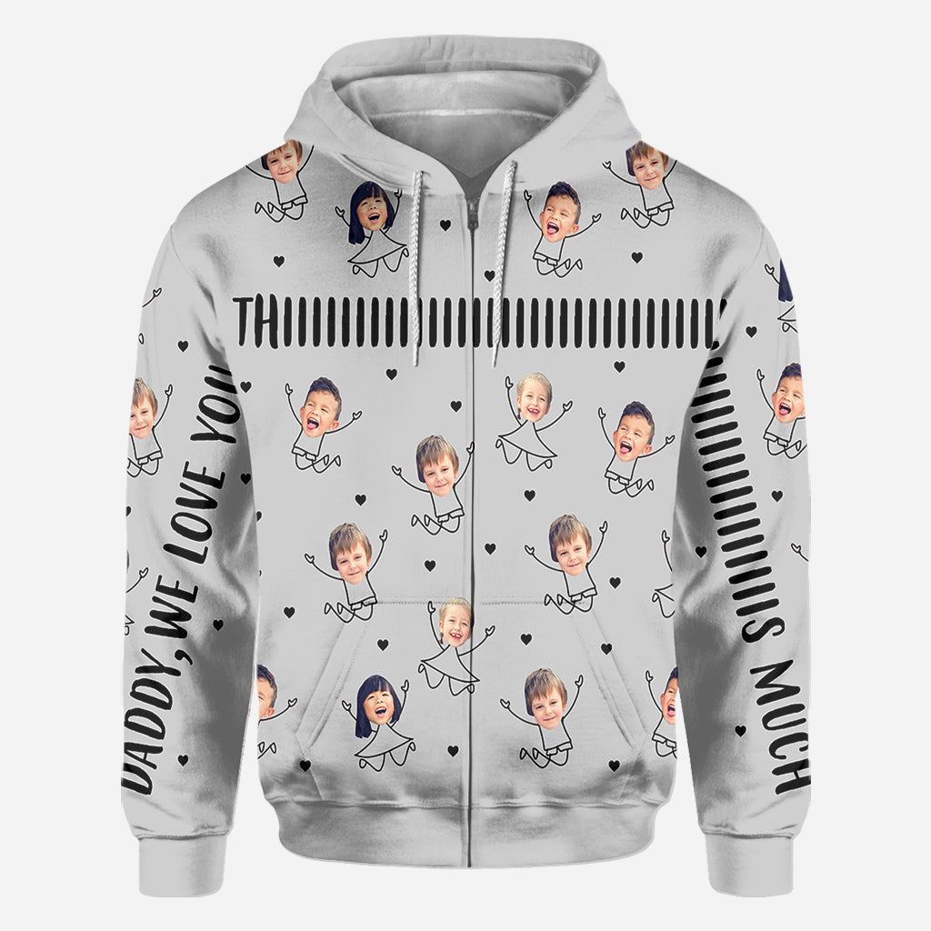 Papa, wir lieben dich so sehr – personalisiertes Vater-Shirt