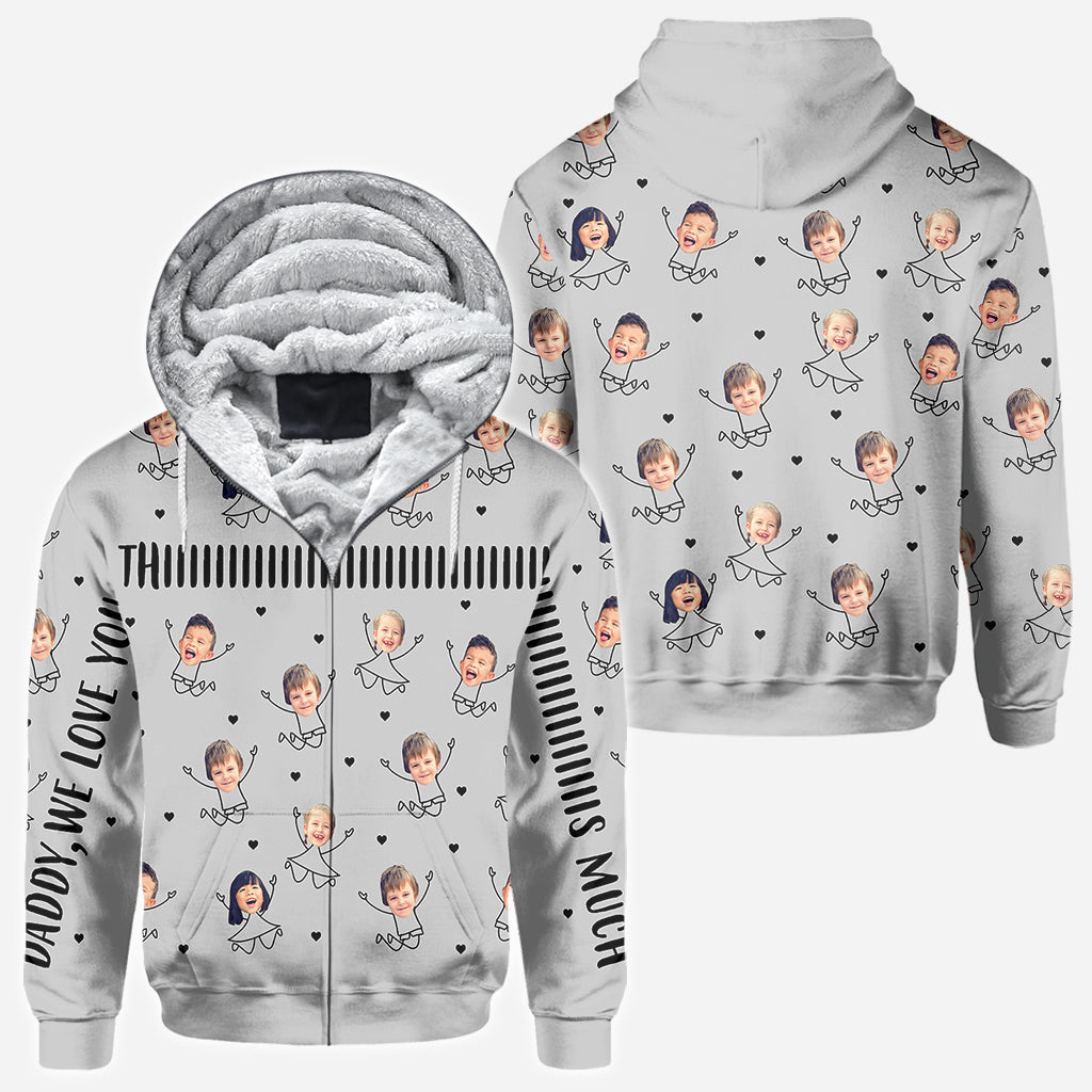 Papa, wir lieben dich so sehr – personalisiertes Vater-Shirt