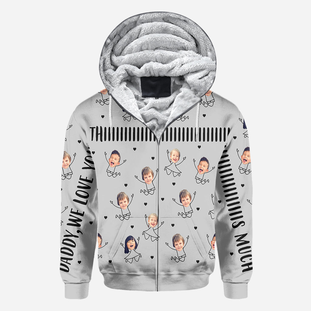 Papa, wir lieben dich so sehr – personalisiertes Vater-Shirt