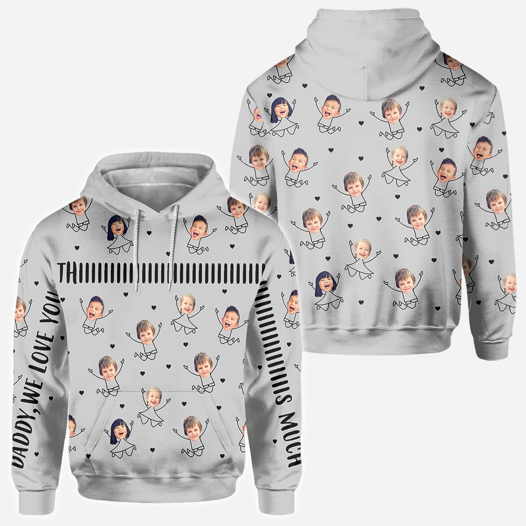 Papa, wir lieben dich so sehr – personalisiertes Vater-Shirt