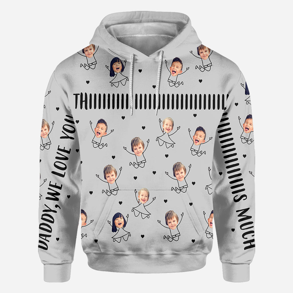 Papa, wir lieben dich so sehr – personalisiertes Vater-Shirt