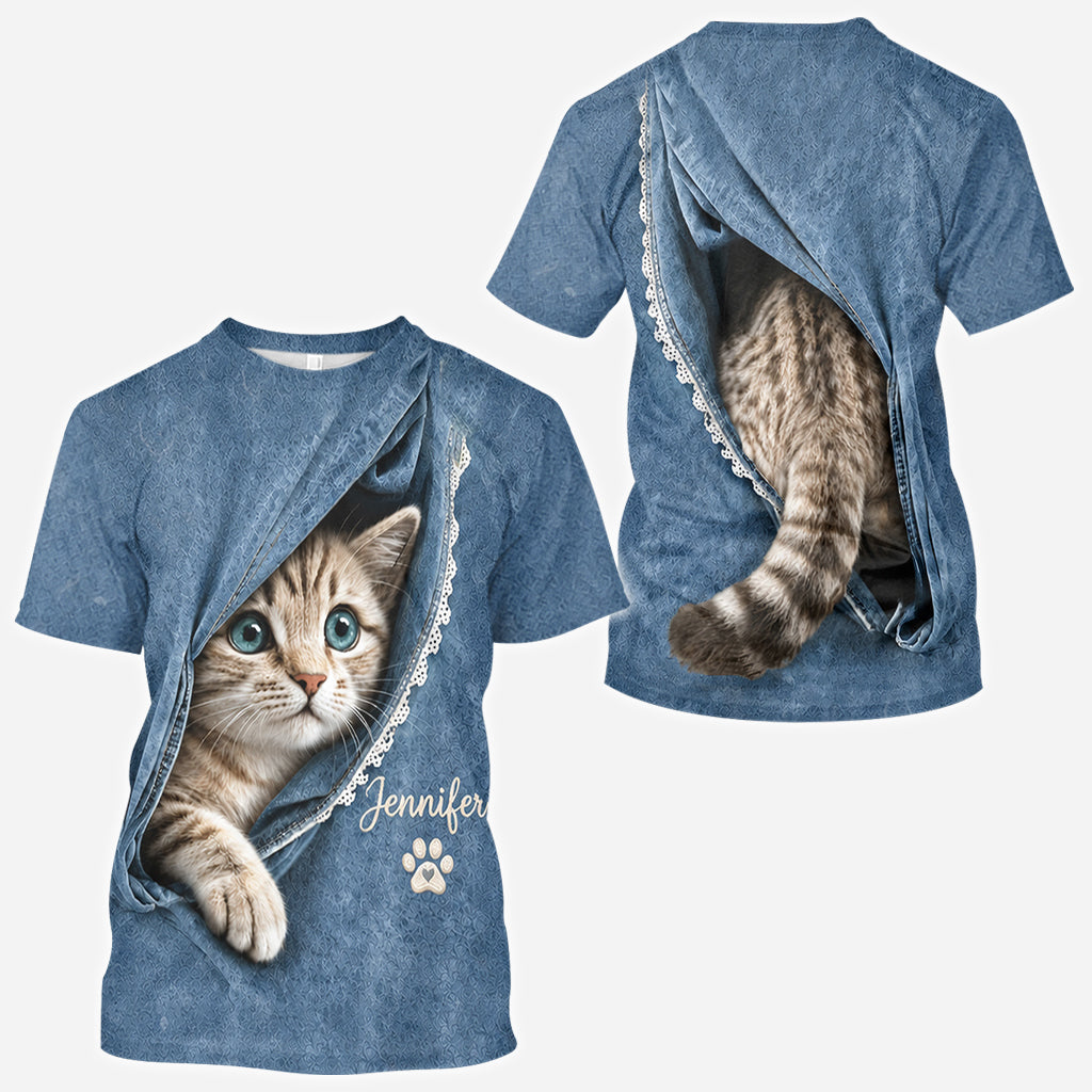 Jedes Haustierfoto - Personalisierte Katzen-T-Shirt