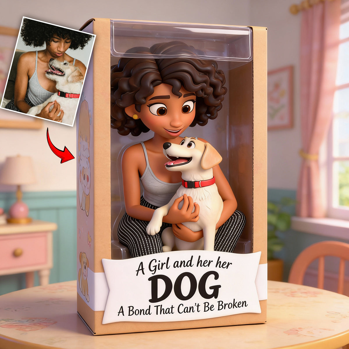 Ich liebe Hunde – Personalisierte Acrylplakette in Hundeform