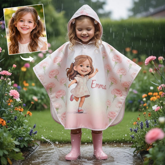 Jedes Foto – das perfekte Geschenk für Kinder – personalisierter Kinderregenponcho