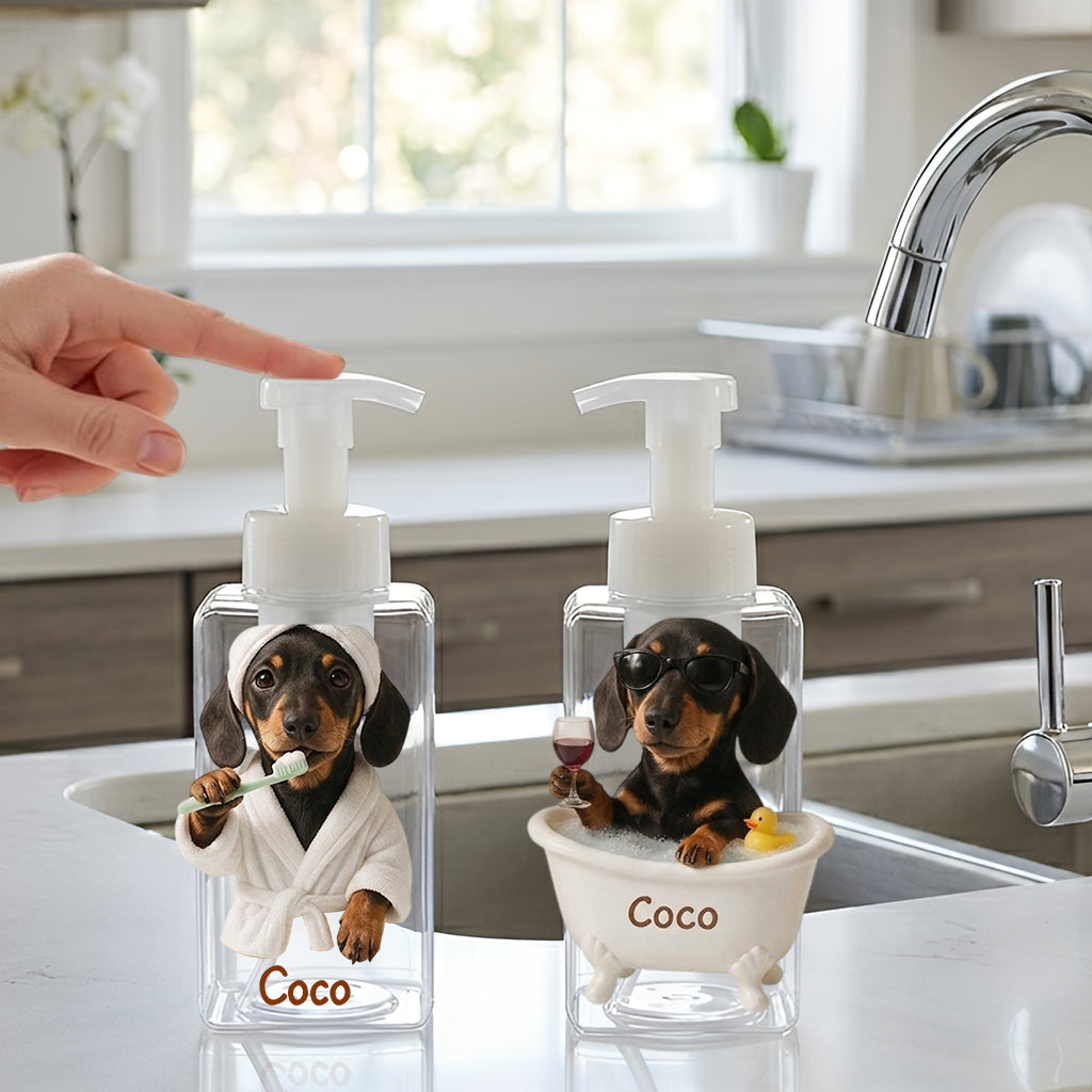 Bathroom Set - Personalized Dog Pump Dispenser