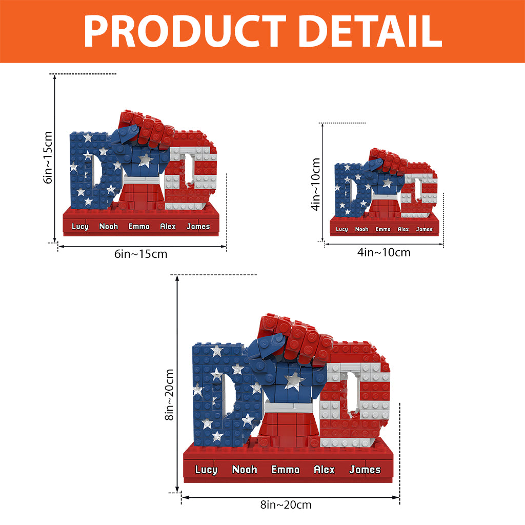 Starke Papa-Faust – Personalisierte Acrylplakette in individueller Form für Väter