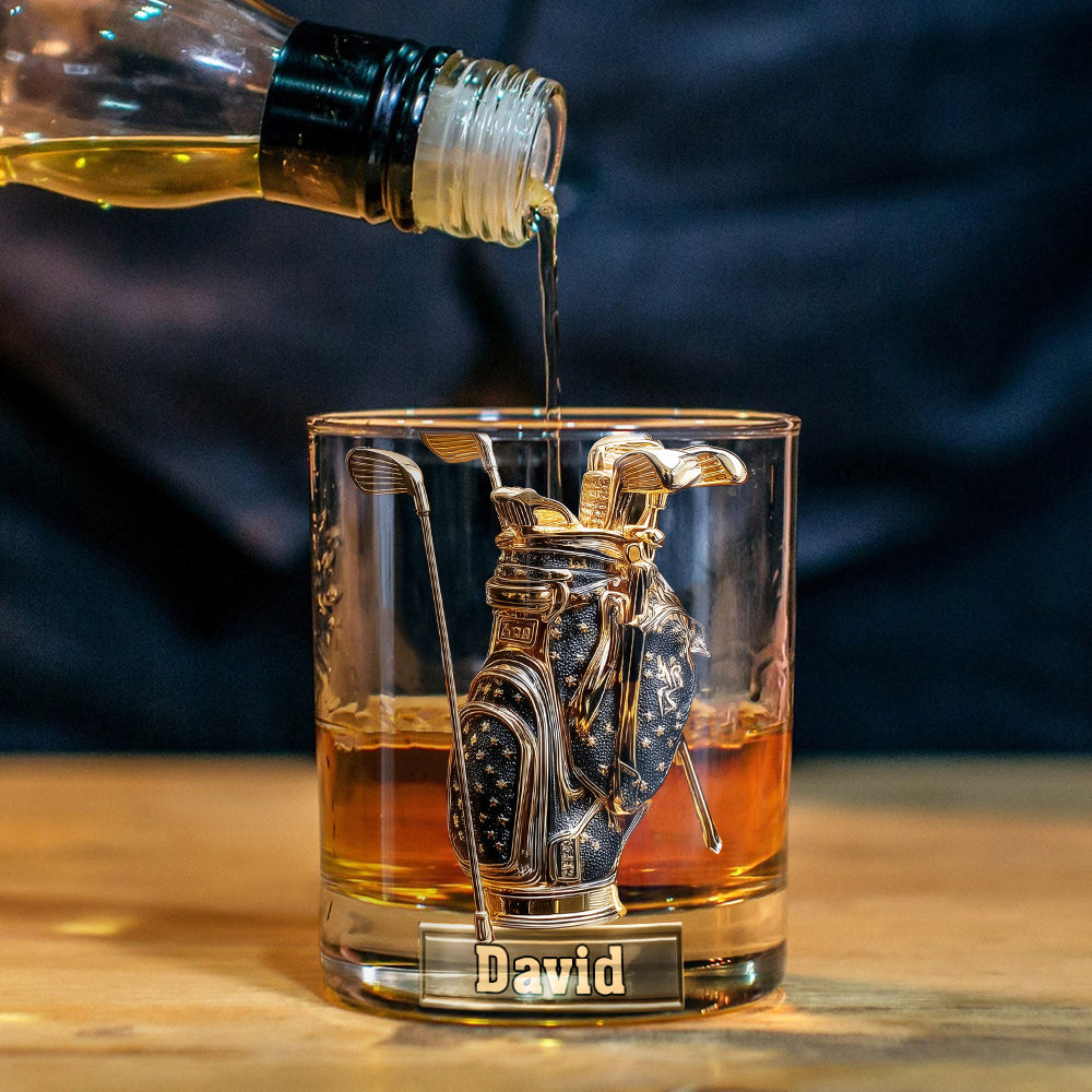 Look For Balls - Personalized Golf Whiskey Glass