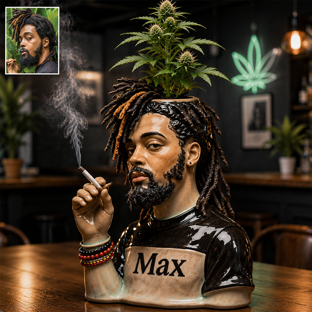 Grünes Paradies - Personalisierter Weed Acryltopf
