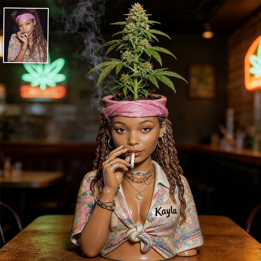 Grünes Paradies - Personalisierter Weed Acryltopf