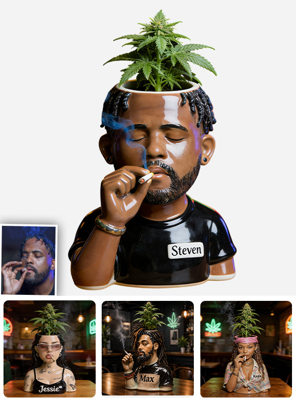 Grünes Paradies - Personalisierter Weed Acryltopf