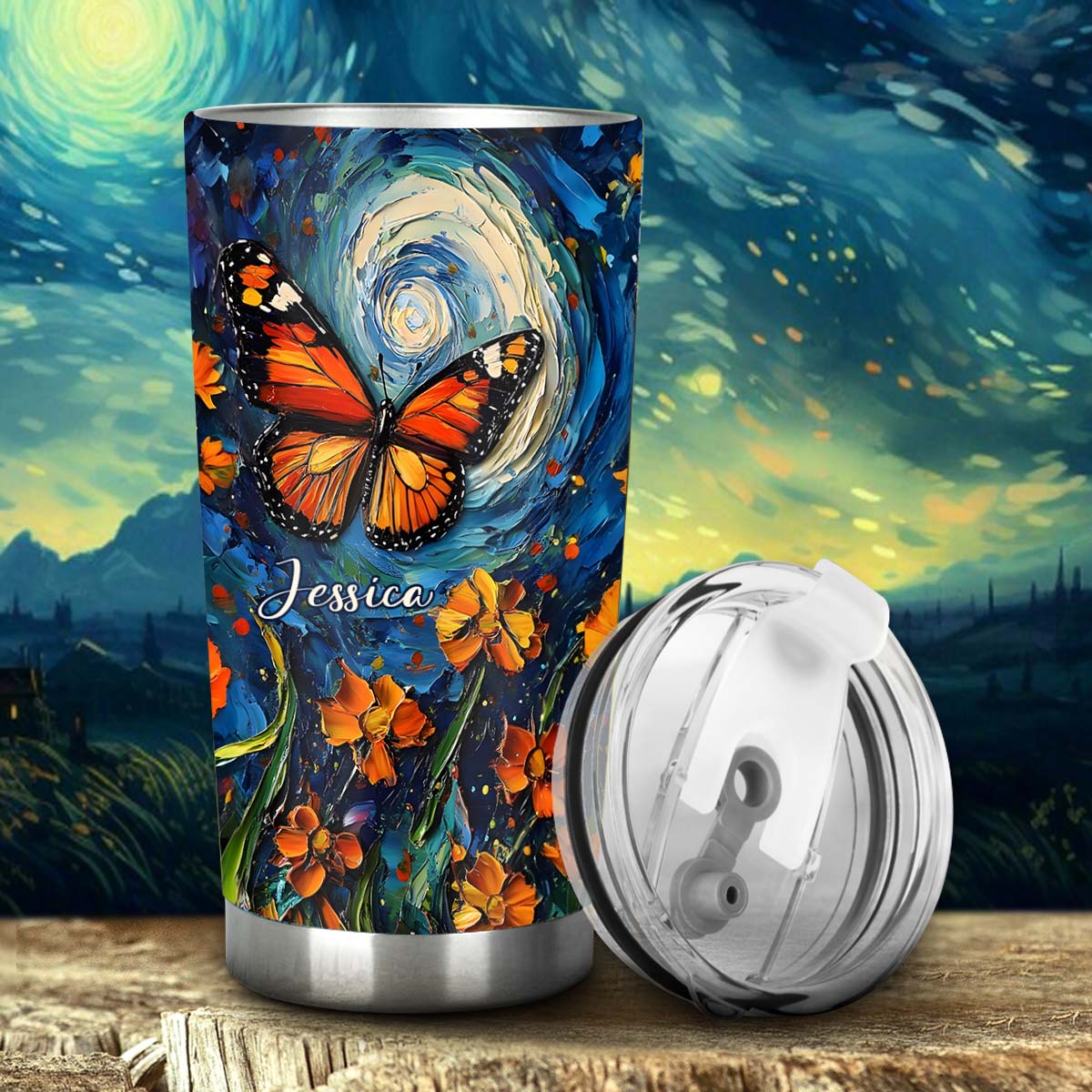 Dreamy Butterfly - Personalized Butterfly Tumbler