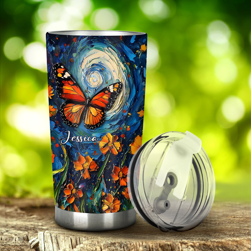 Dreamy Butterfly - Personalized Butterfly Tumbler