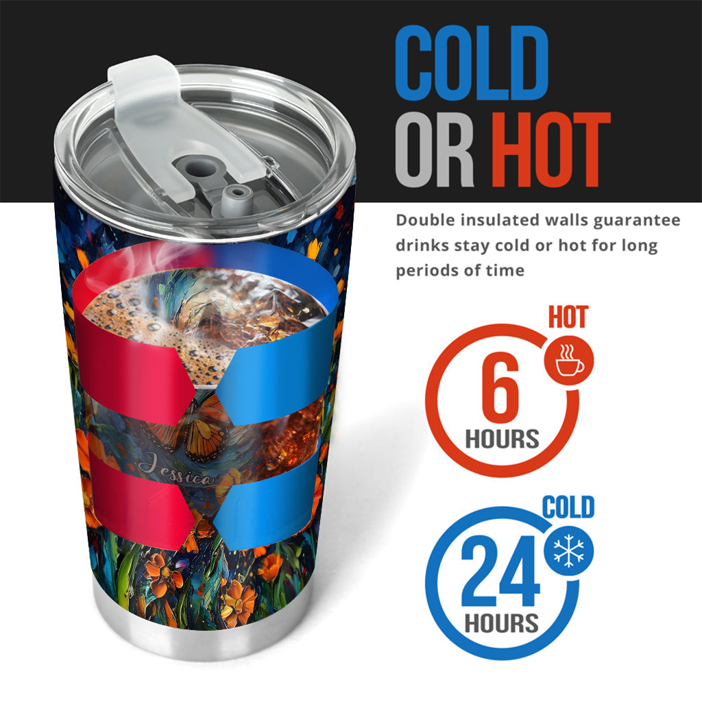 Dreamy Butterfly - Personalized Butterfly Tumbler