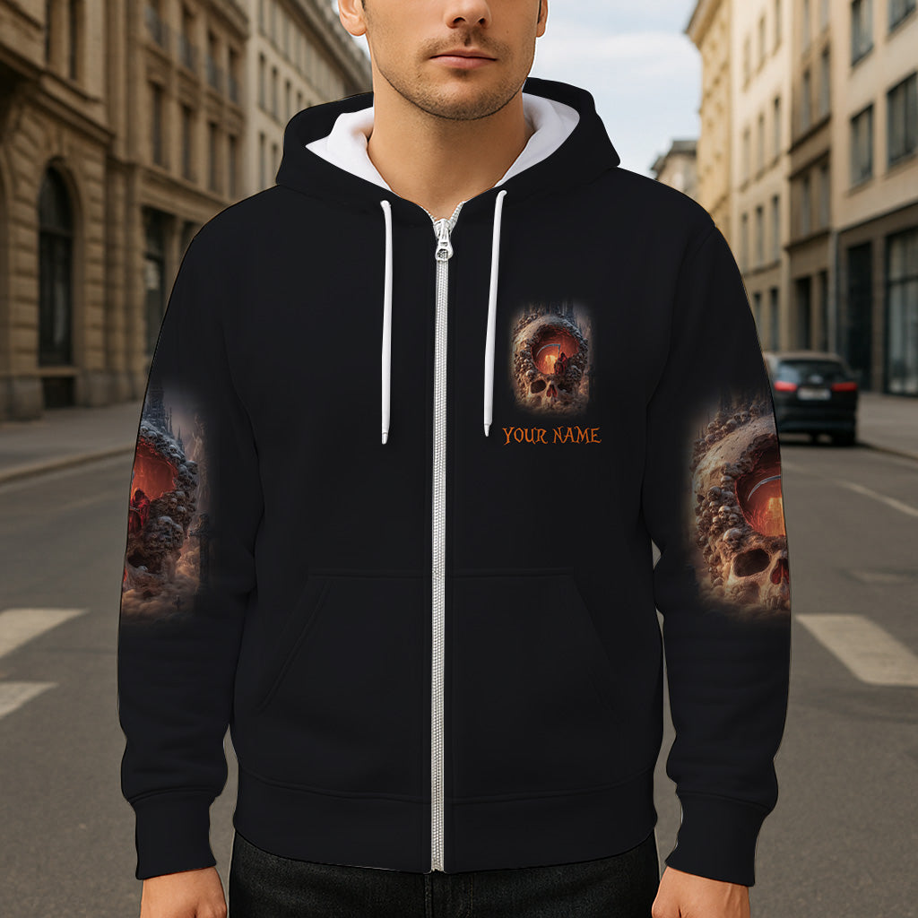 Totenkopf-Halloween – Personalisiertes Totenkopf-Shirt