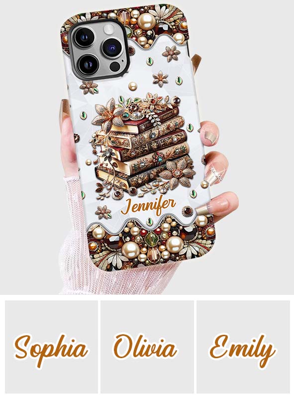 Einfach ein Mädchen, das Bücher liebt – personalisierte Handyhülle mit Buchmotiv