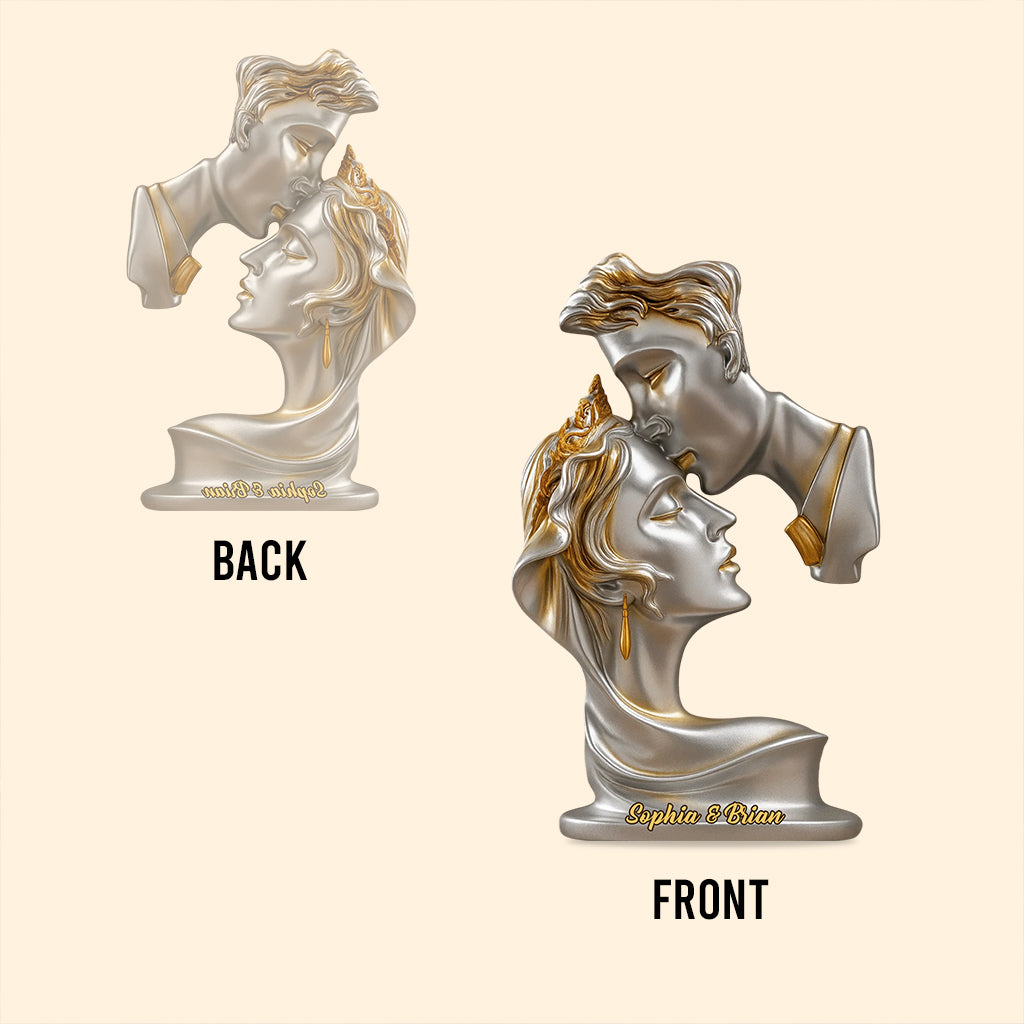 Abstract Anniversary Gifts Couple Kissing - Personalized Couple Custom Shaped Acrylic Plaque