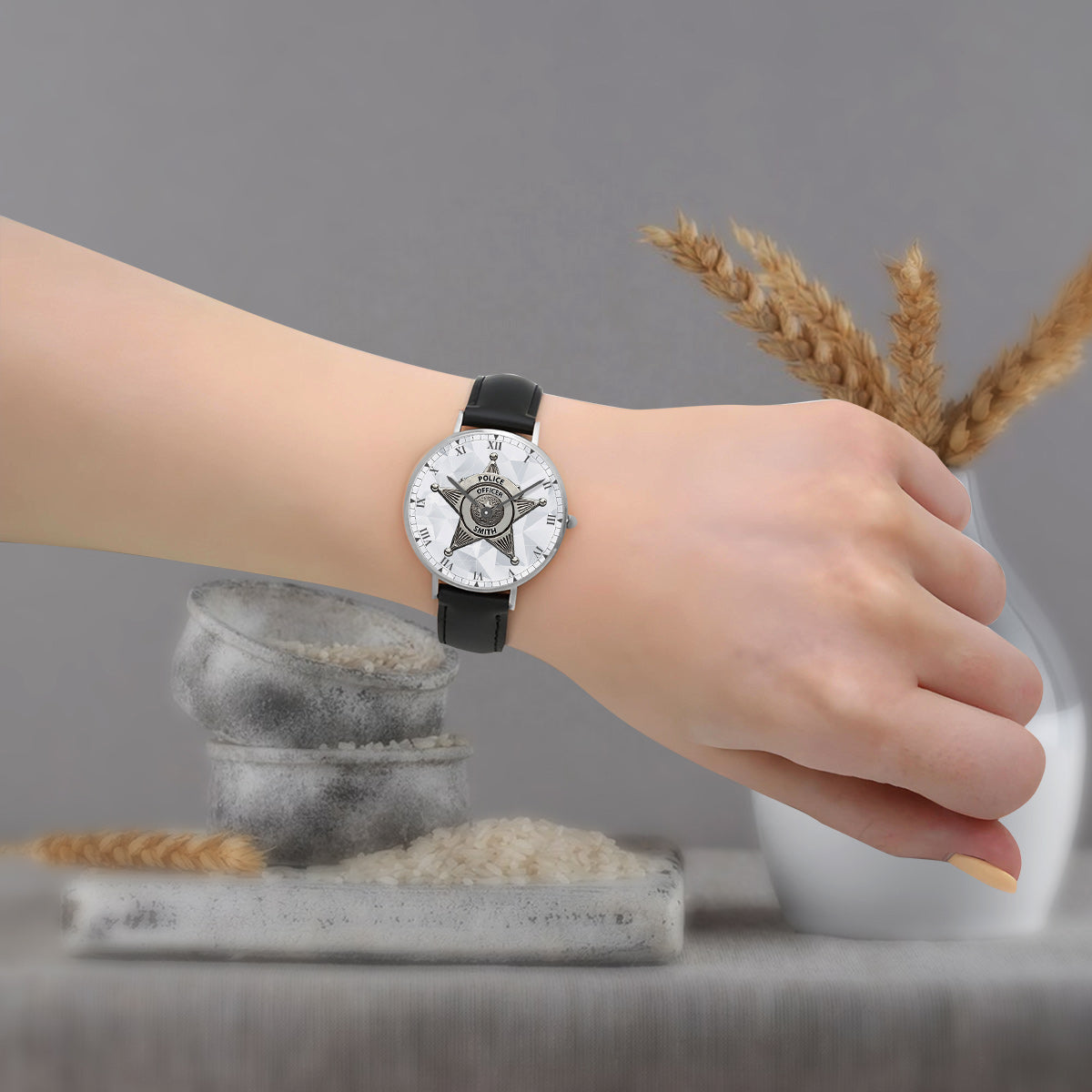 Dienen & Schützen – Personalisierte Armbanduhr für Polizeibeamte