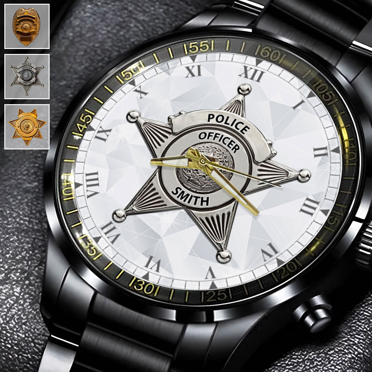 Dienen & Schützen – Personalisierte Armbanduhr für Polizeibeamte