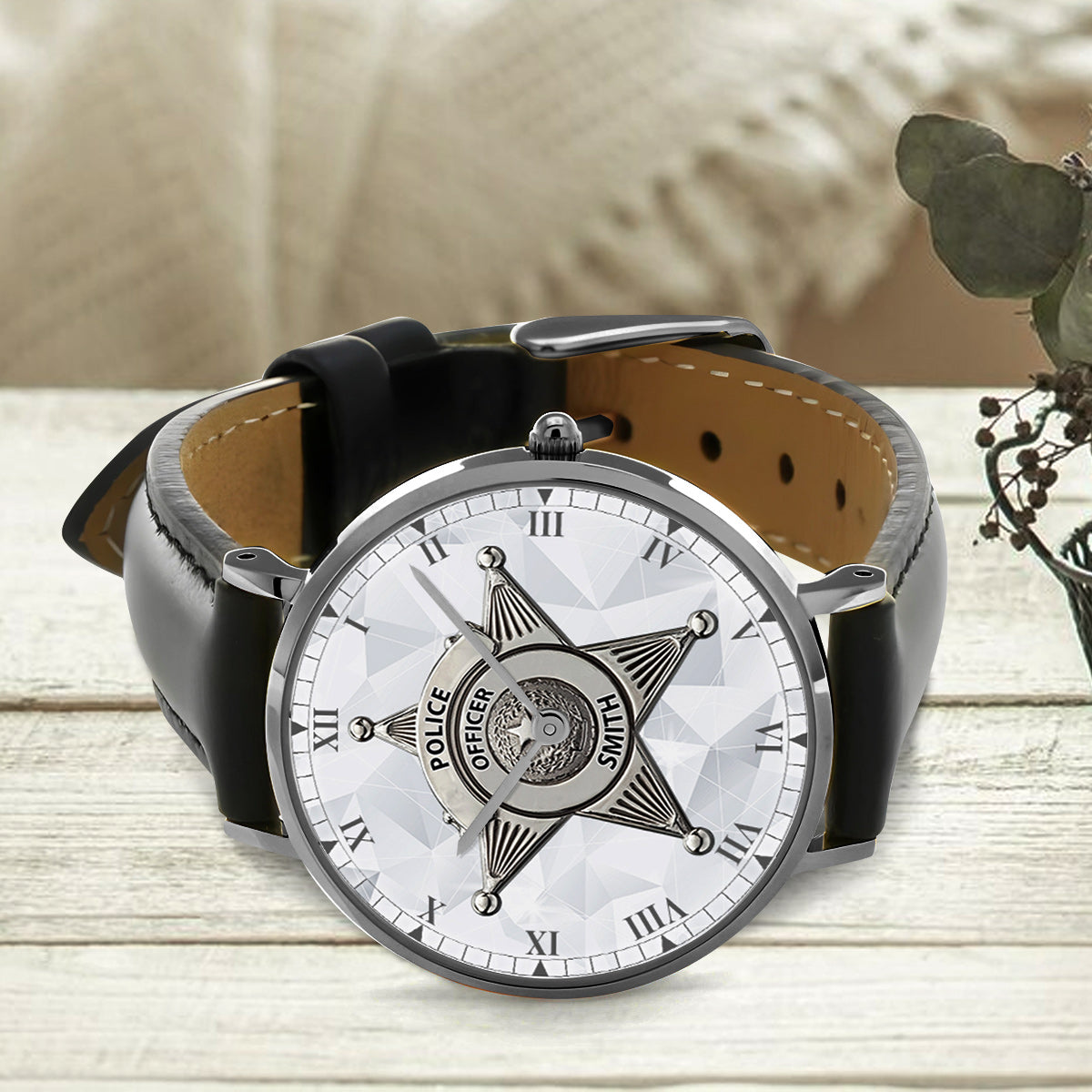Dienen & Schützen – Personalisierte Armbanduhr für Polizeibeamte