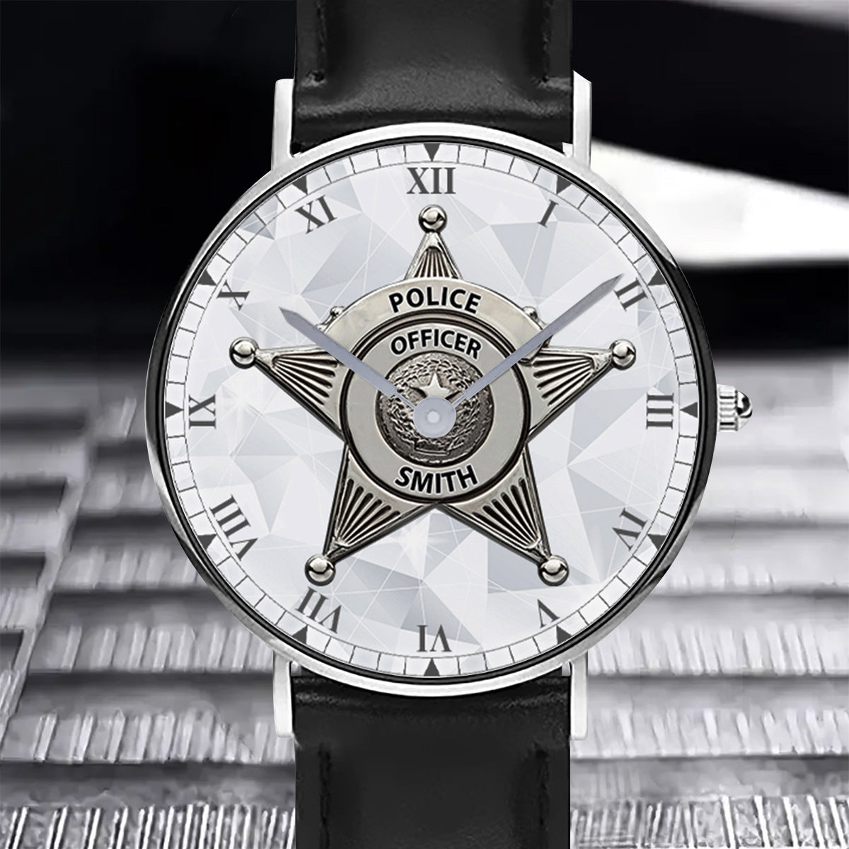 Dienen & Schützen – Personalisierte Armbanduhr für Polizeibeamte