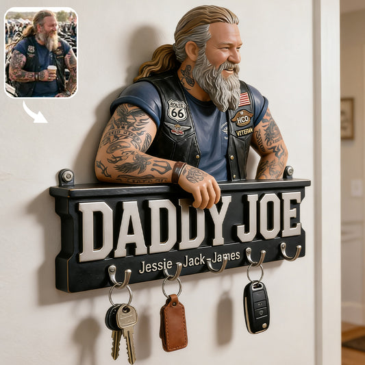 Geschenke zum Vatertag für Papa, Opa - Personalisierter hängender Schlüsselhalter