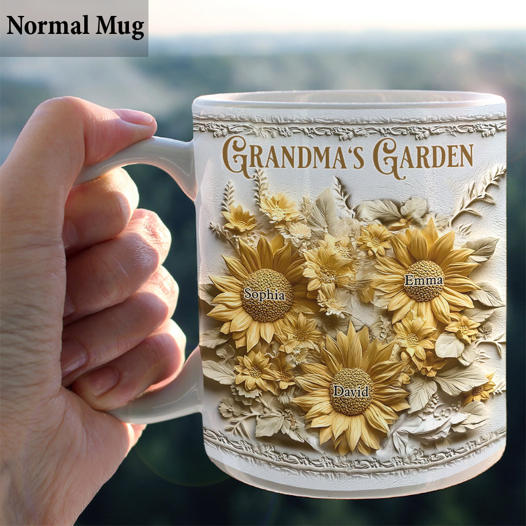 Grandma's Mom's Garden - Personalized Grandma Mug