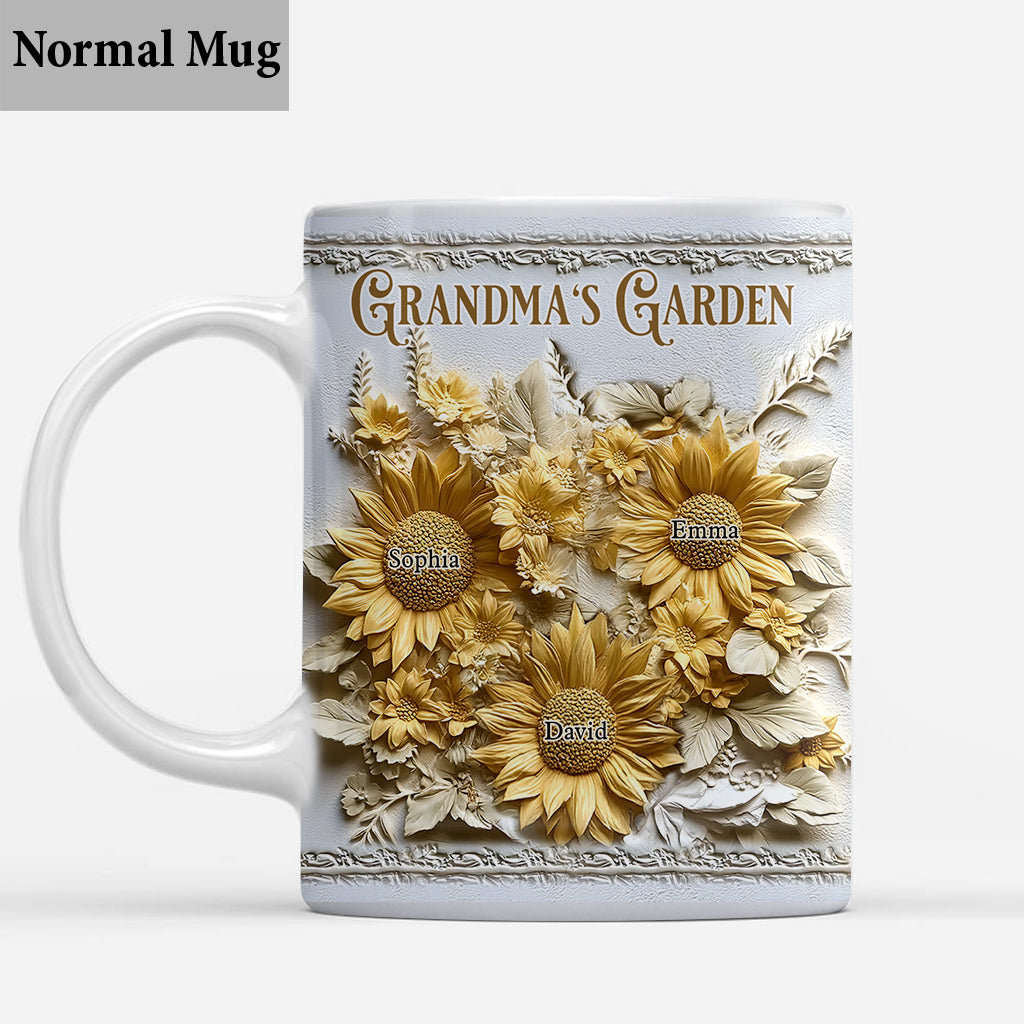 Grandma's Mom's Garden - Personalized Grandma Mug