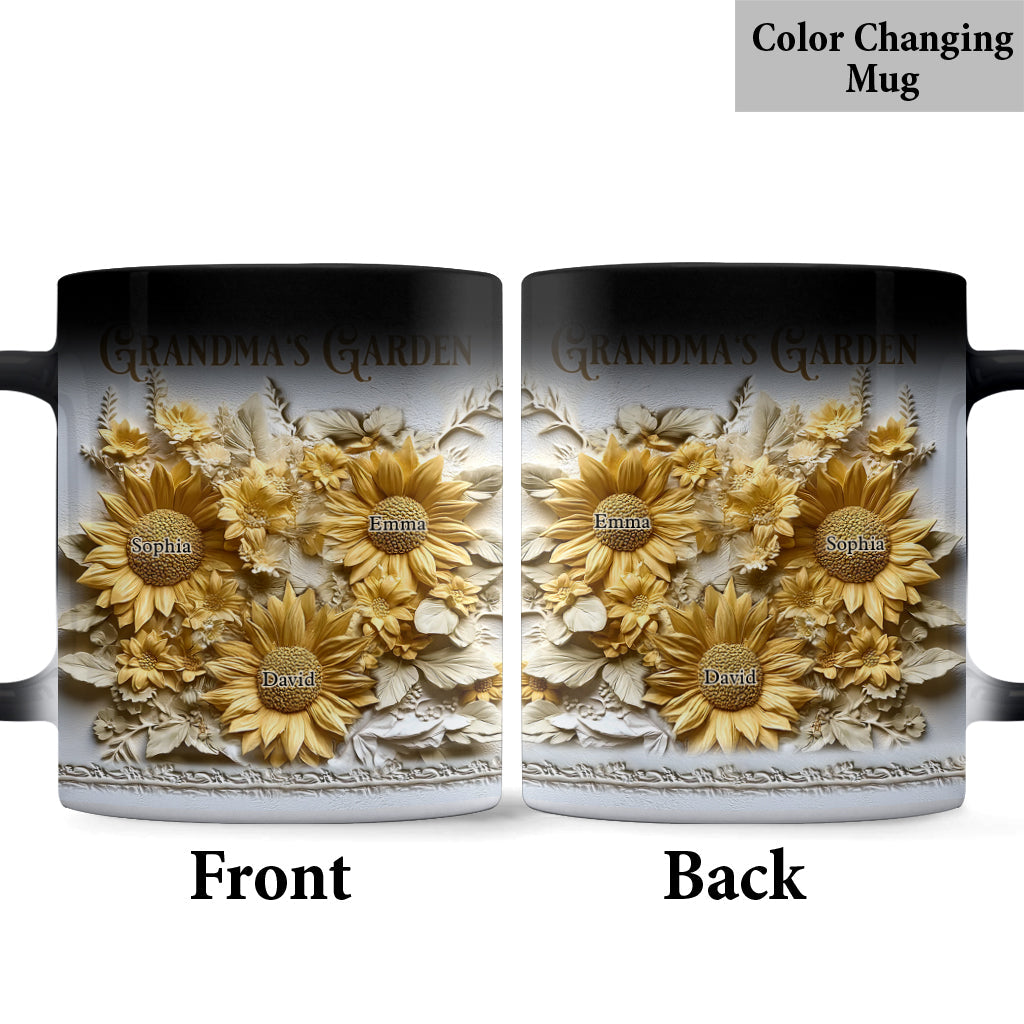 Grandma's Mom's Garden - Personalized Grandma Mug