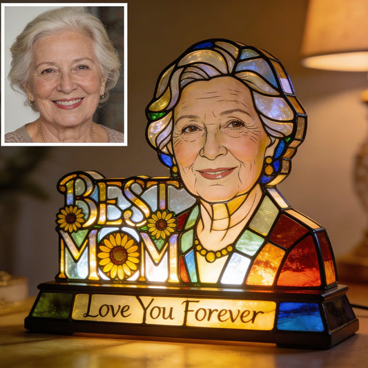 Personalisierte LED Nachtlicht aus Acryl - Foto von Mama oder Oma