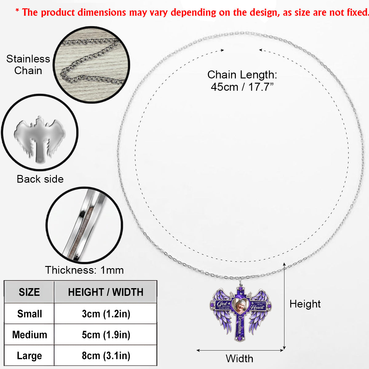 Your Light Will Always Shine In Our Hearts - Personalized Memorial Shaped Metal Pendant Necklace