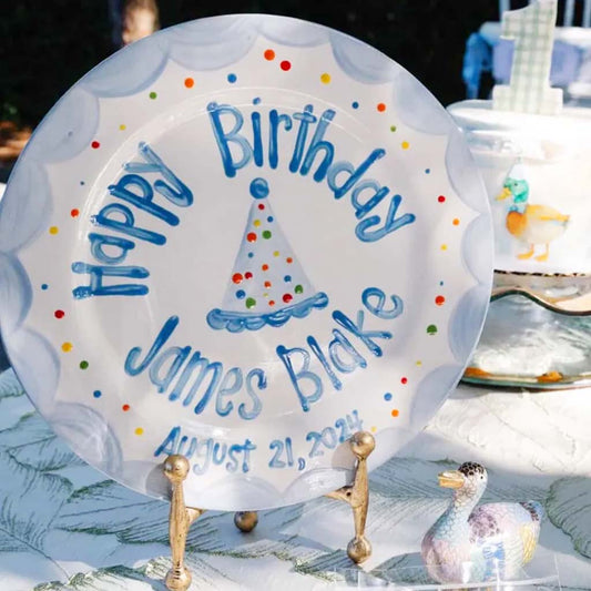 Birthday Gift - Personalized Birthday Ceramic Round Plate