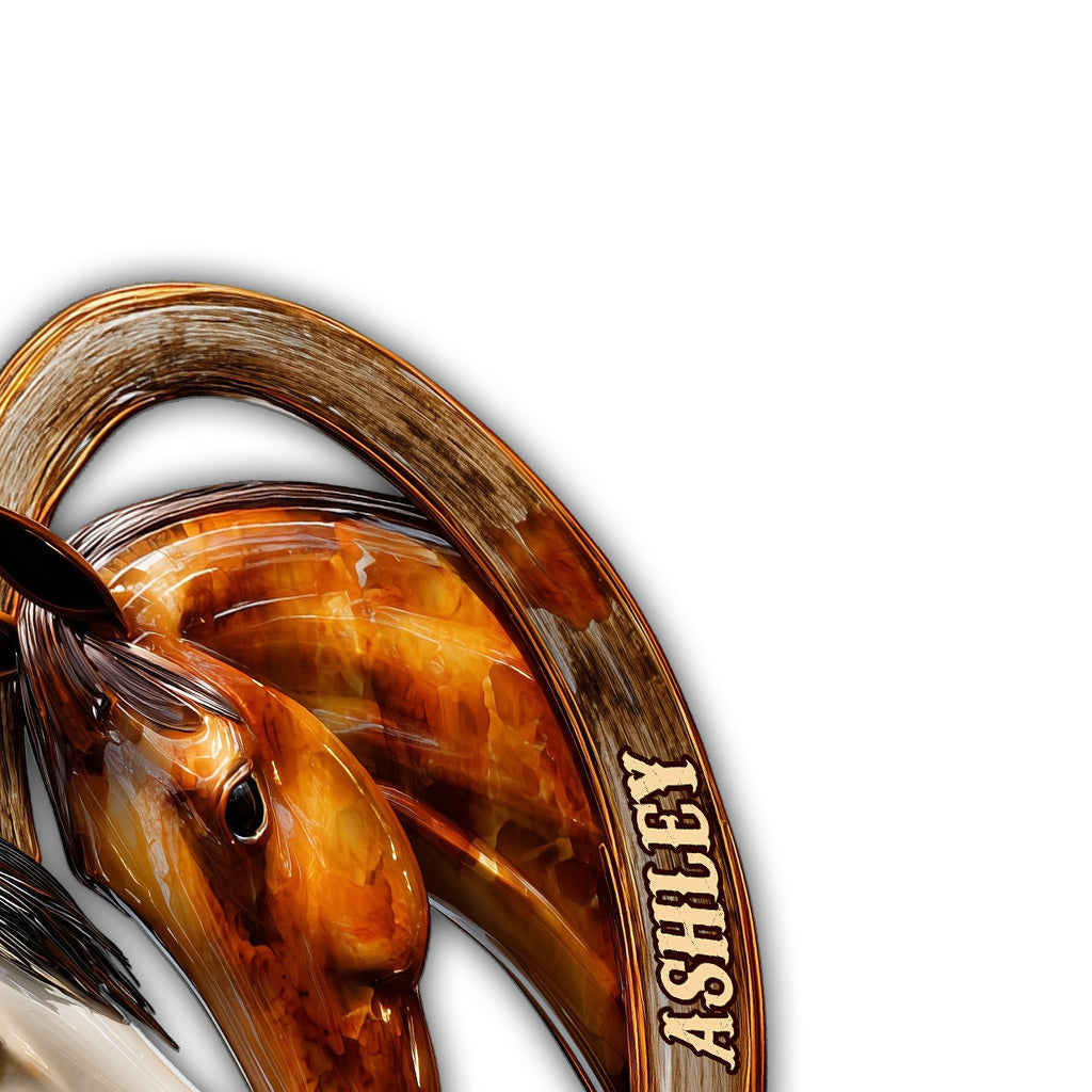 Du und ich, wir schaffen das – personalisiertes Metallschild mit Pferdemotiv