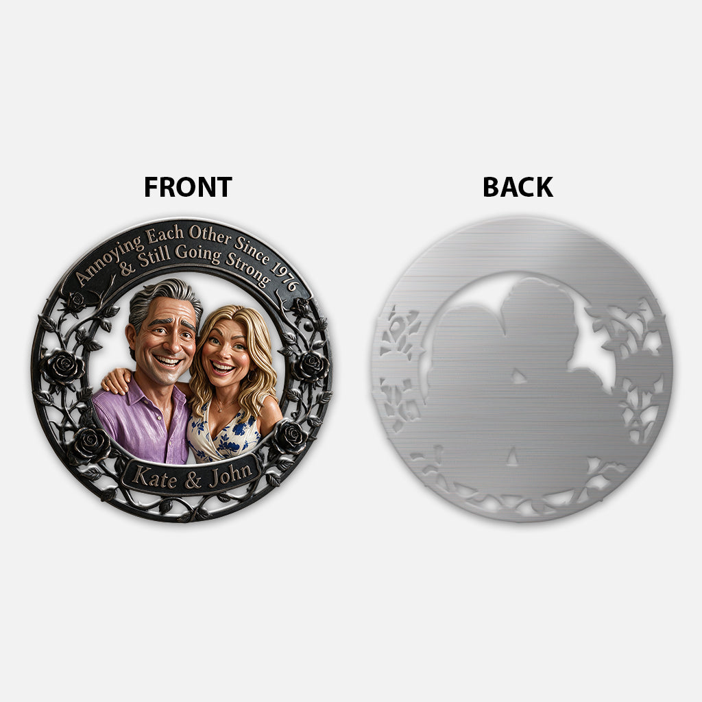 Together Since - Personalized Couple 3D Printed Cut Metal Sign