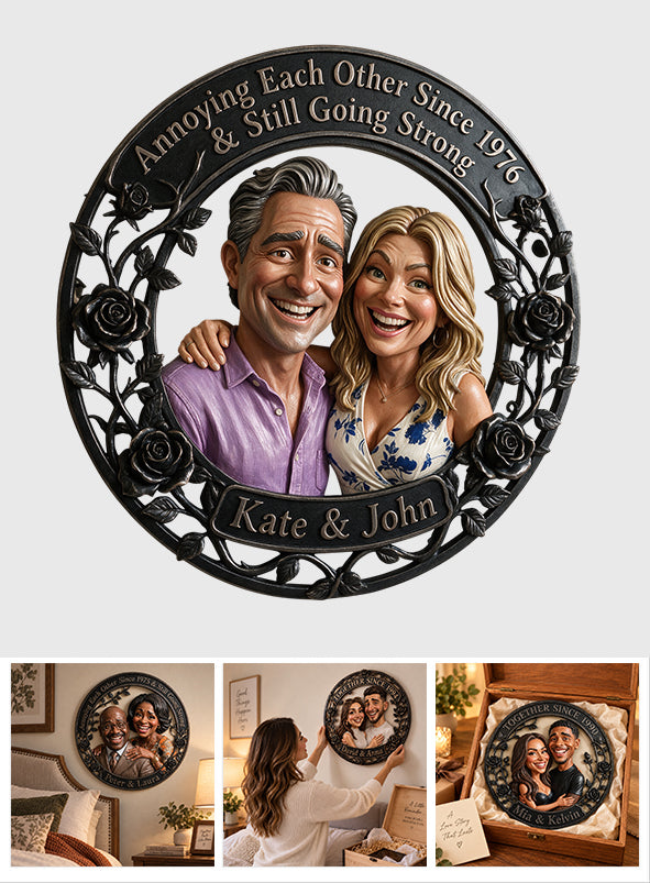 Together Since - Personalized Couple 3D Printed Cut Metal Sign
