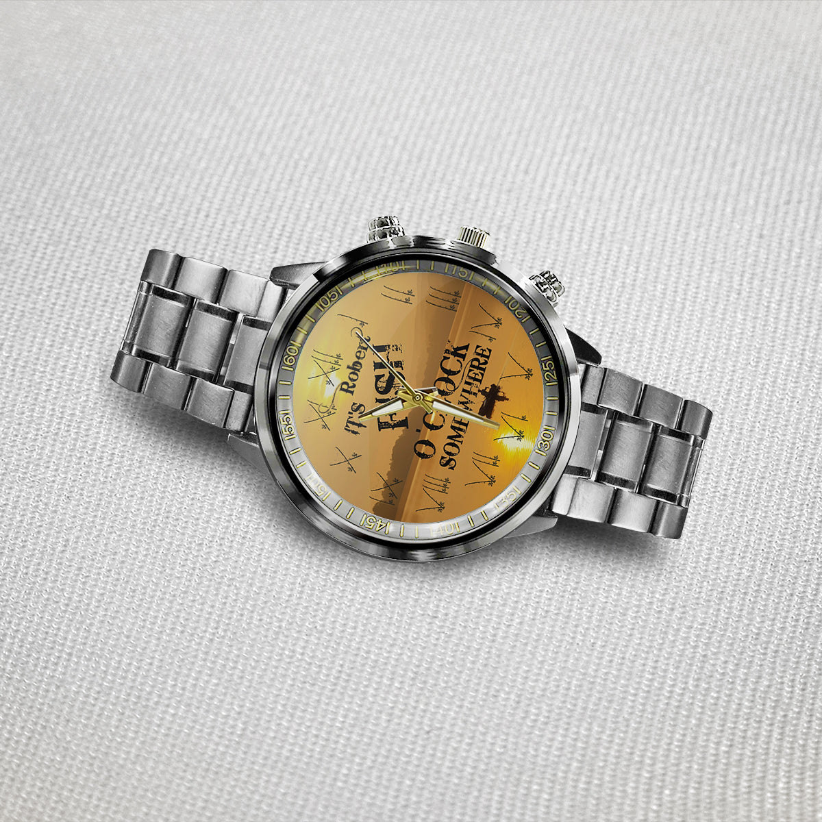 It's Fish O'clock Somewhere - Personalized Fishing Hand Watch
