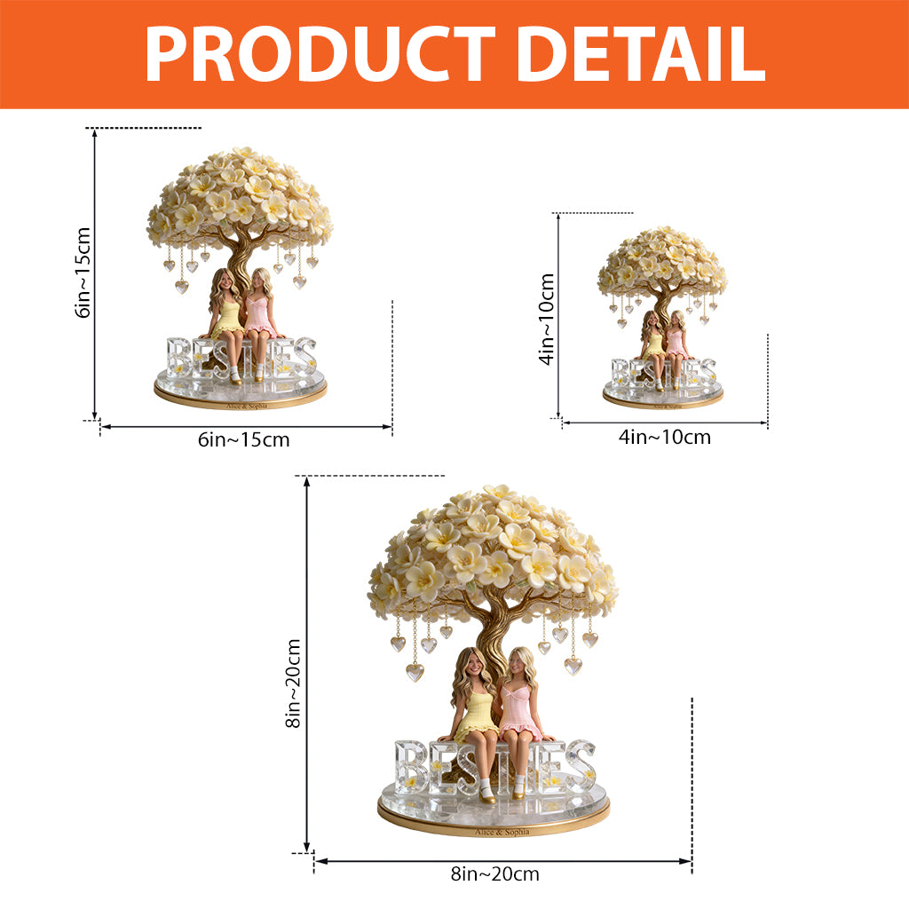 Besties Forever - Personalized Bestie Custom Shaped Acrylic Plaque