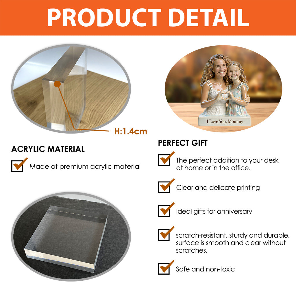 Das perfekte Geschenk für sie – personalisierte Acrylplakette in individueller Form für die Mutter