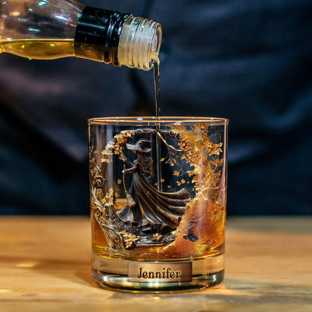 Beautiful Witch - Personalized Witch Whiskey Glass
