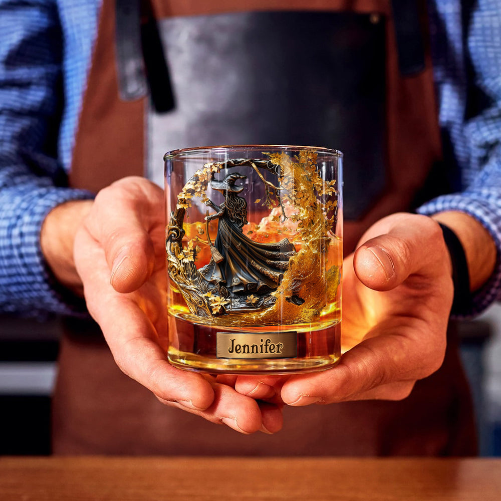 Beautiful Witch - Personalized Witch Whiskey Glass