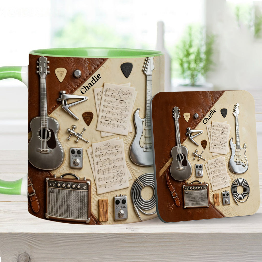 Guitarist - Personalized Guitar Accent Mug & Coaster