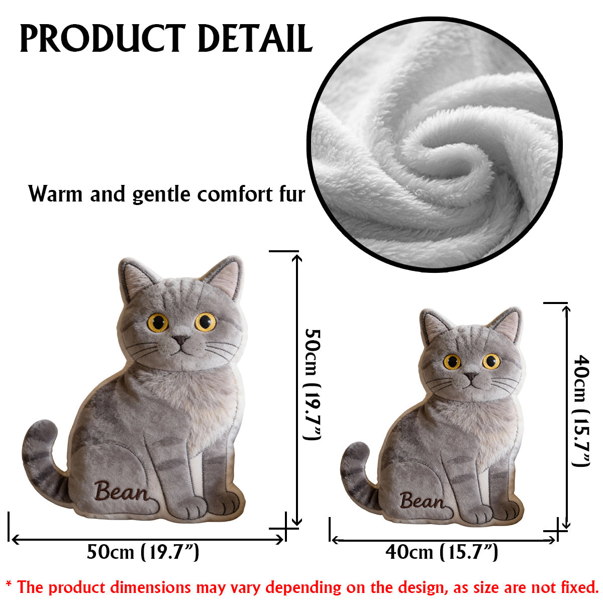 Individuell gestaltetes Haustierkissen – personalisiertes Hundekissen aus Kunstfell in Hundeform