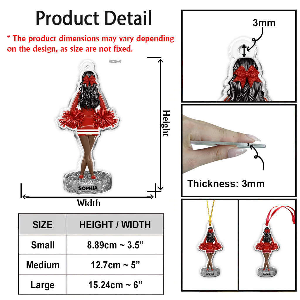 Beste Cheerleaderin des Jahres – Personalisierter Cheerleading-Weihnachtsbaumschmuck