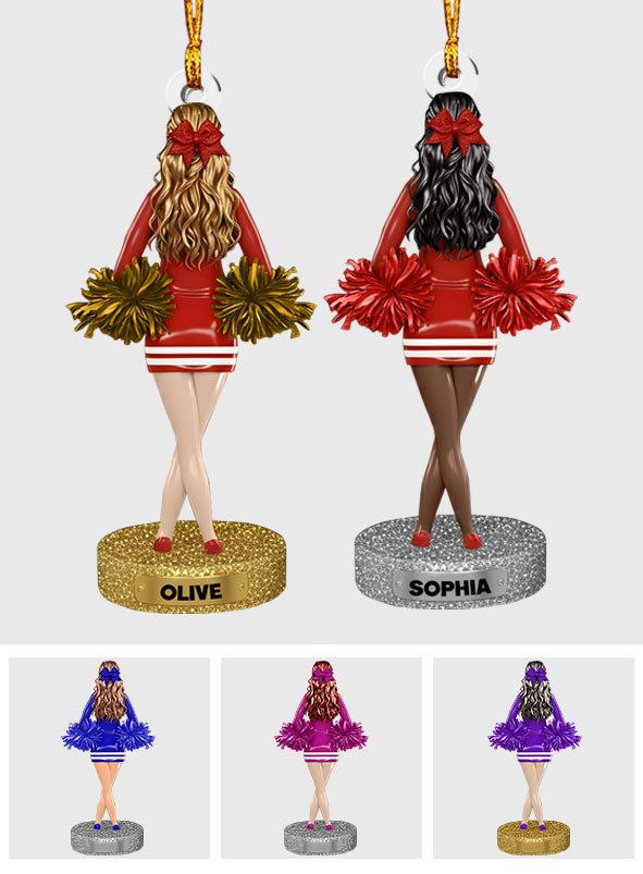 Beste Cheerleaderin des Jahres – Personalisierter Cheerleading-Weihnachtsbaumschmuck