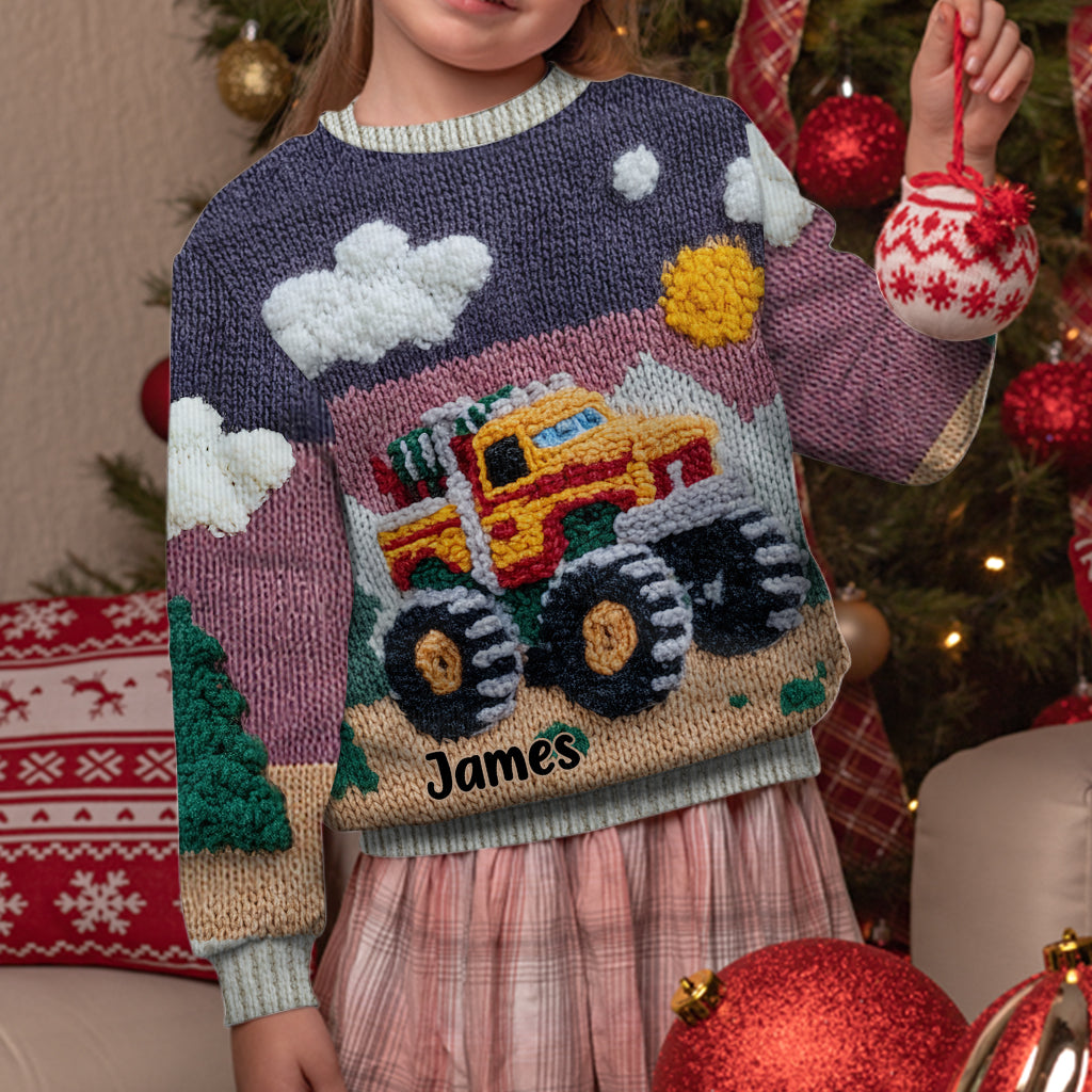 Liebes-Truck - Personalisierter Kinder-Pullover
