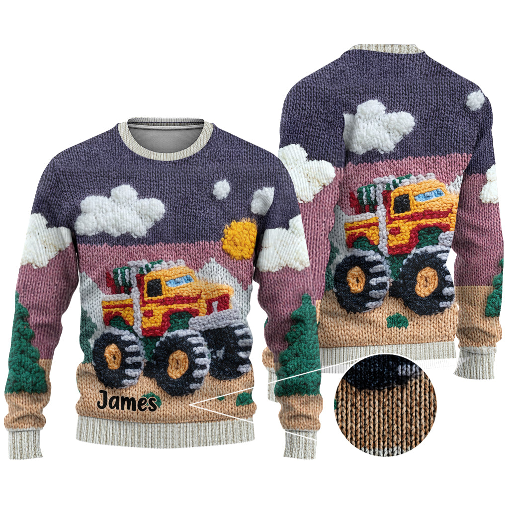 Liebes-Truck - Personalisierter Kinder-Pullover