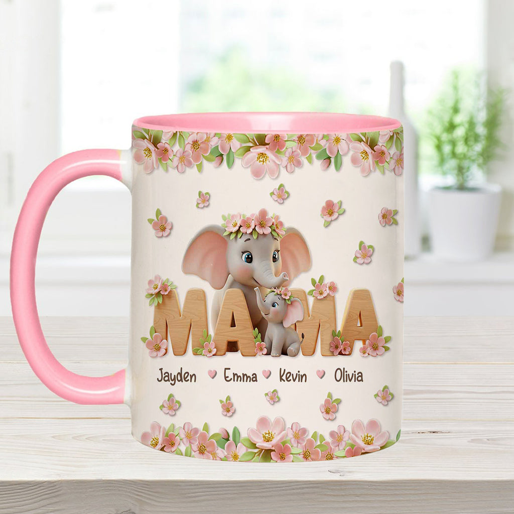 Ich liebe dich Mama - Personalisierte Tasse mit Muttermotiv
