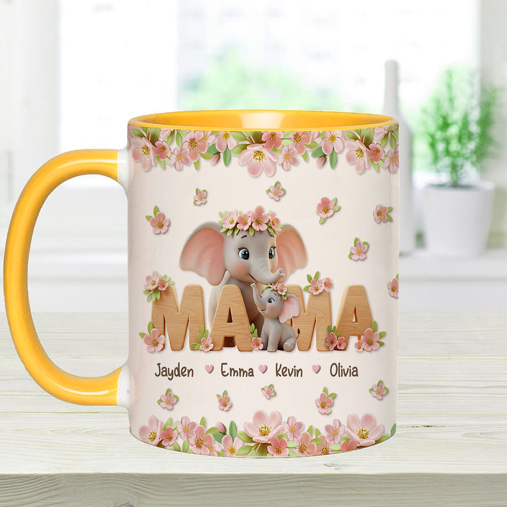 Ich liebe dich Mama - Personalisierte Tasse mit Muttermotiv